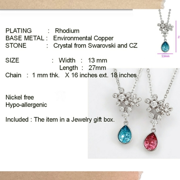 Swarovski Crystal Pendant Necklace 16 ext. 18 in. - Picture 10 of 10